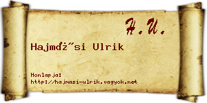 Hajmási Ulrik névjegykártya